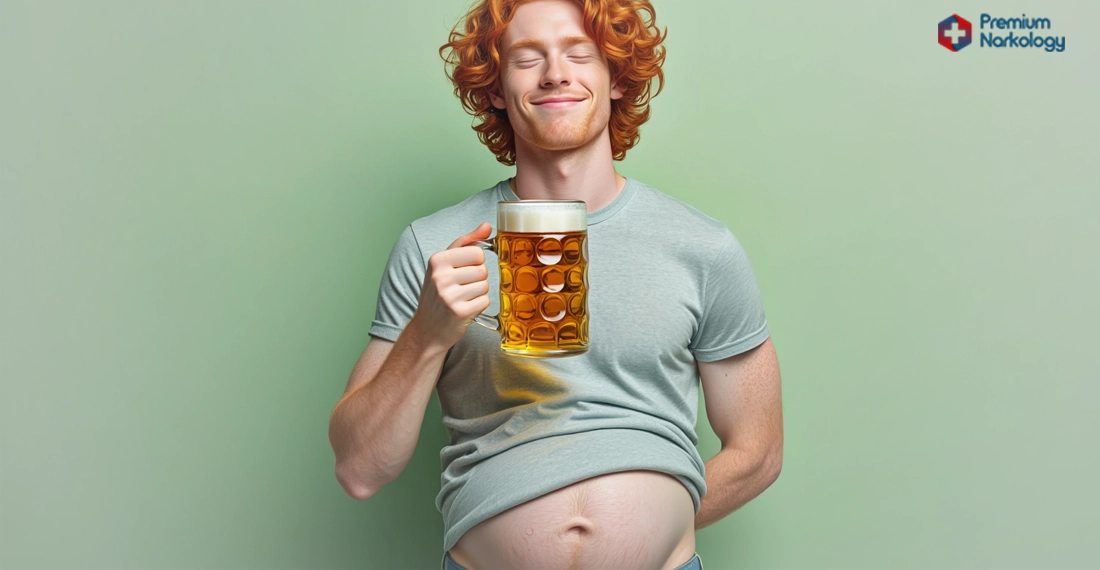 Мужчина с кружкой пива в руке